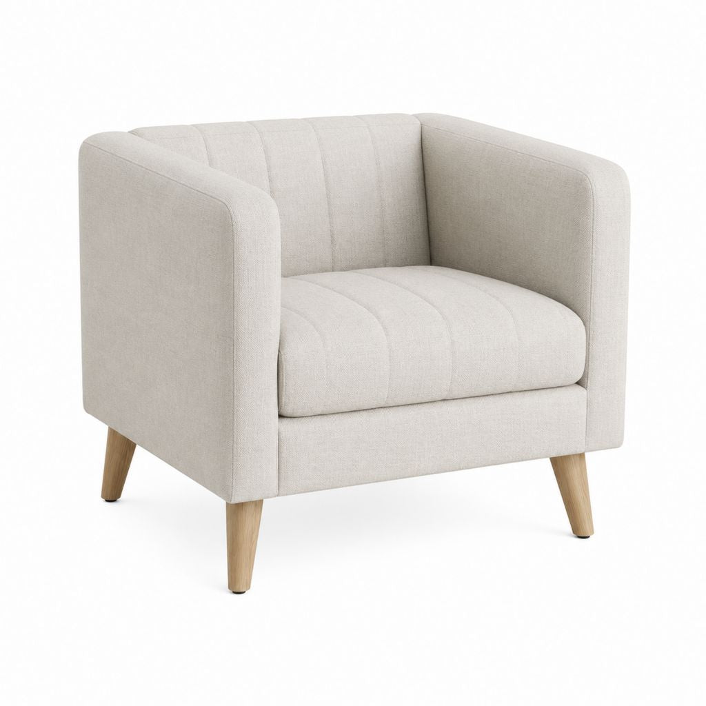 Sessel Beige Polyester Kubisch 80 x 78 x 78 cm